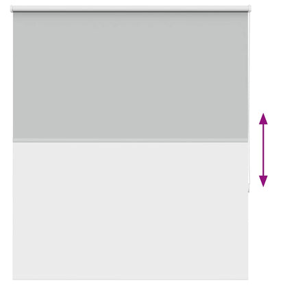 Roller Blind Blackout Light Grey 140x150 cm Fabric Width 136.6 cm Polyester