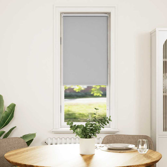 Roller Blind Blackout Light Grey 40x175 cm Fabric Width 35,7 cm Polyester