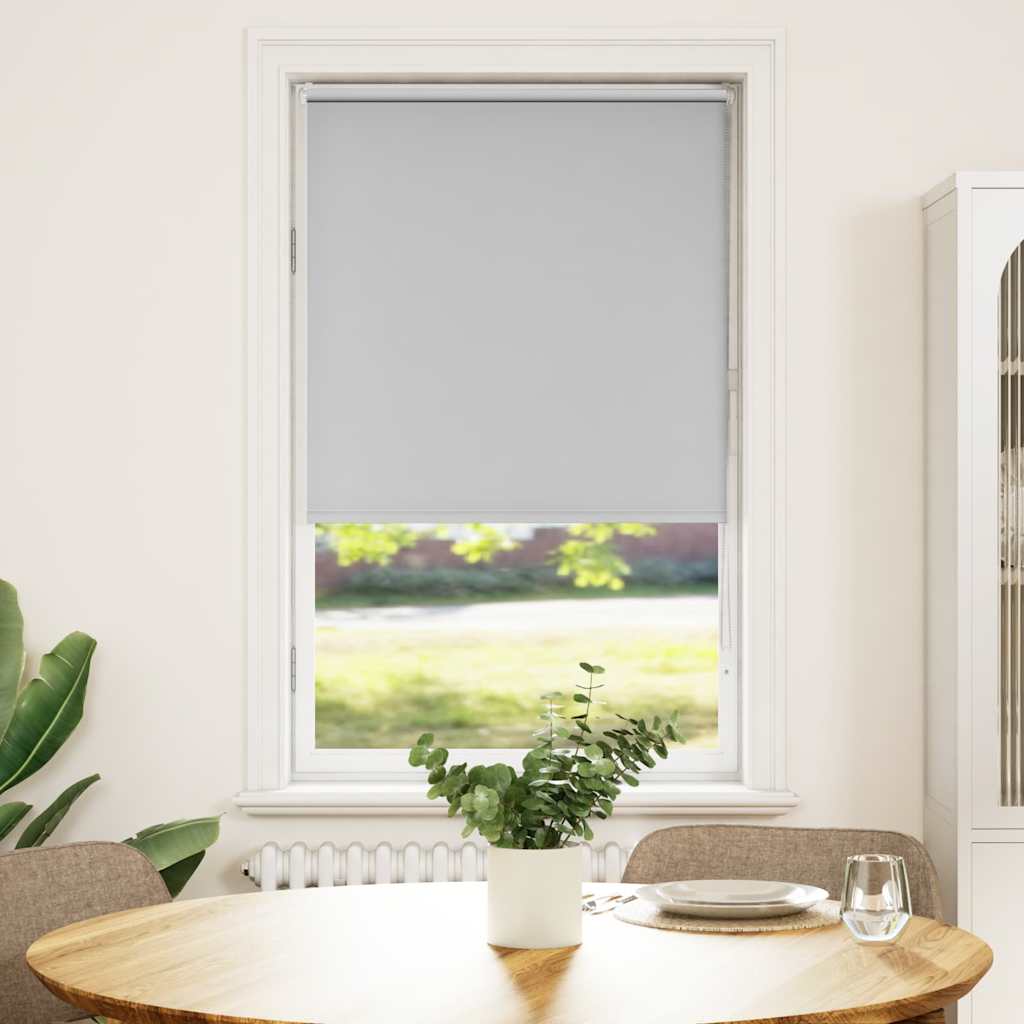 Roller Blind Blackout Light Grey 75x175 cm Fabric Width 70.7 cm Polyester