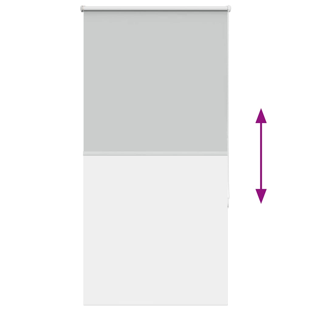 Roller Blind Blackout Light Grey 85x175 cm Fabric Width 80.7 cm Polyester
