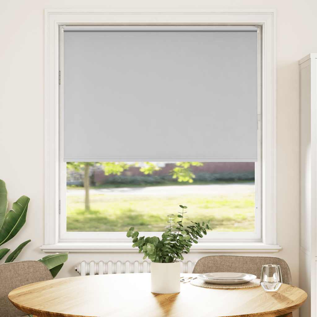Roller Blind Blackout Light Grey 110x175 cm Fabric Width 105.7 cm Polyester