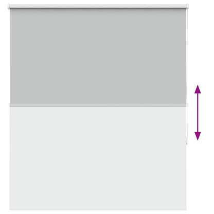 Roller Blind Blackout Light Grey 140x175 cm Fabric Width 136.6 cm Polyester