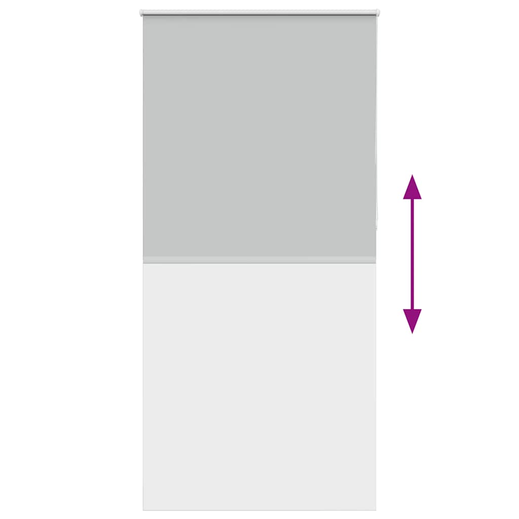 Roller Blind Blackout Light Grey 100x210 cm Fabric Width 95.7 cm Polyester