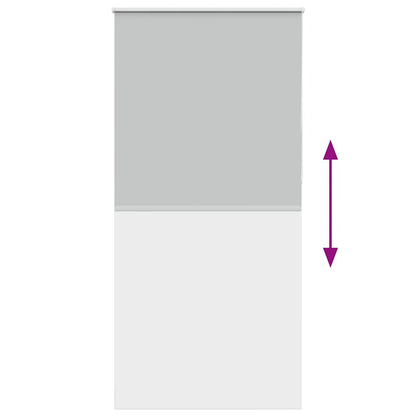 Roller Blind Blackout Light Grey 100x210 cm Fabric Width 95.7 cm Polyester