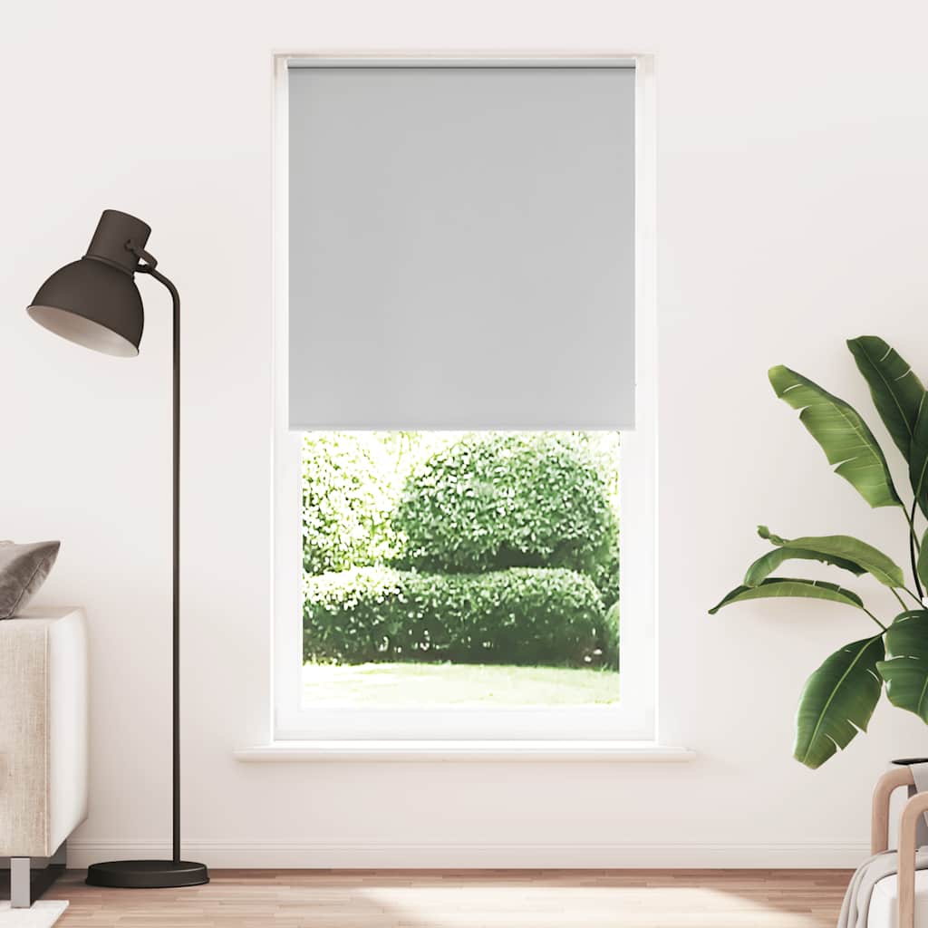 Roller Blind Blackout Light Grey 110x210 cm Fabric Width 105.7 cm Polyester
