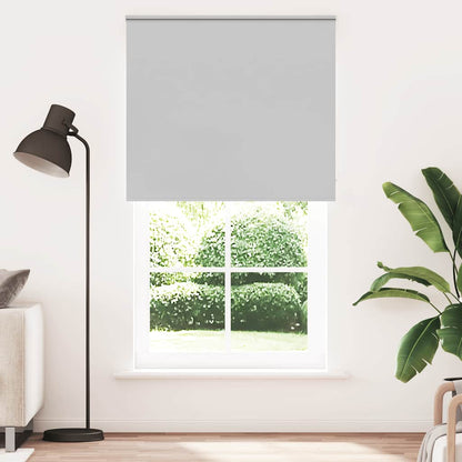 Roller Blind Blackout Light Grey 125x210 cm Fabric Width 121.6 cm Polyester