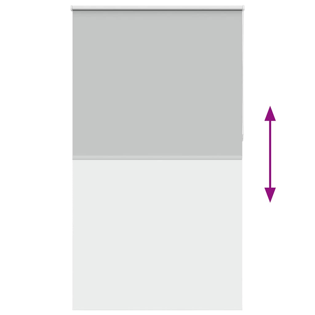 Roller Blind Blackout Light Grey 125x210 cm Fabric Width 121.6 cm Polyester