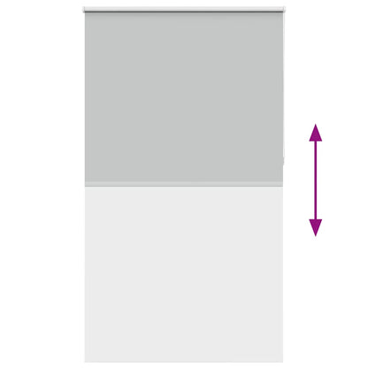 Roller Blind Blackout Light Grey 130x210 cm Fabric Width 126.6 cm Polyester