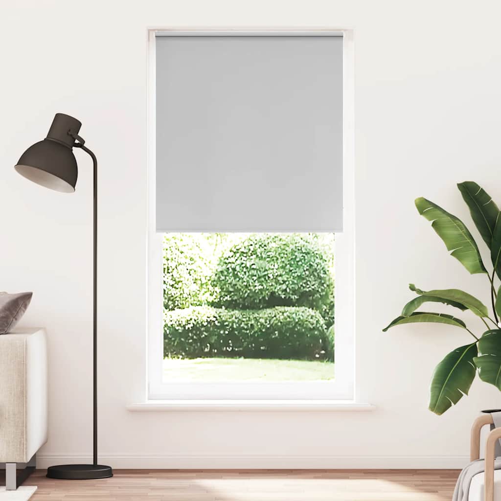 Roller Blind Blackout Light Grey 115x230 cm Fabric Width 110.7 cm Polyester