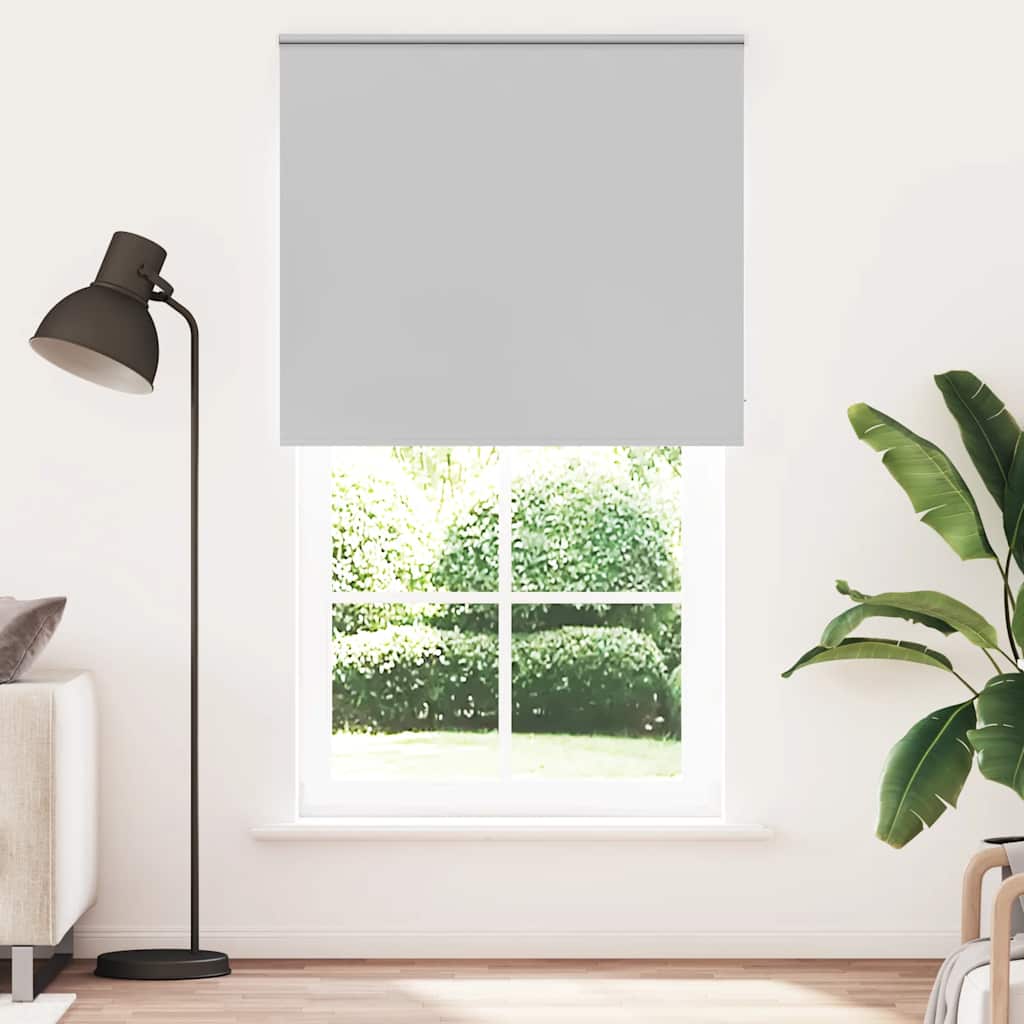 Roller Blind Blackout Light Grey 125x230cm Fabric Width 121.6cm