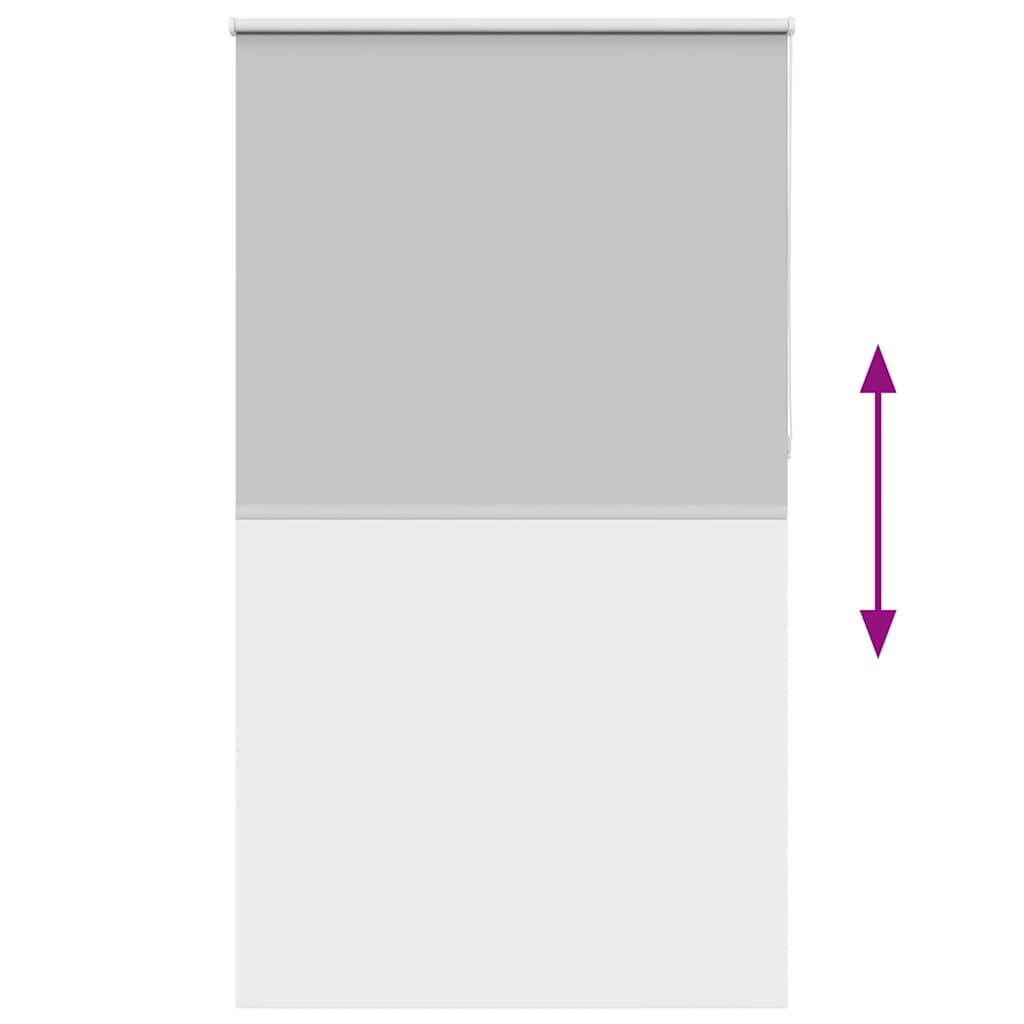 Roller Blind Blackout Light Grey 130x230 cm Fabric Width 126.6 cm Polyester