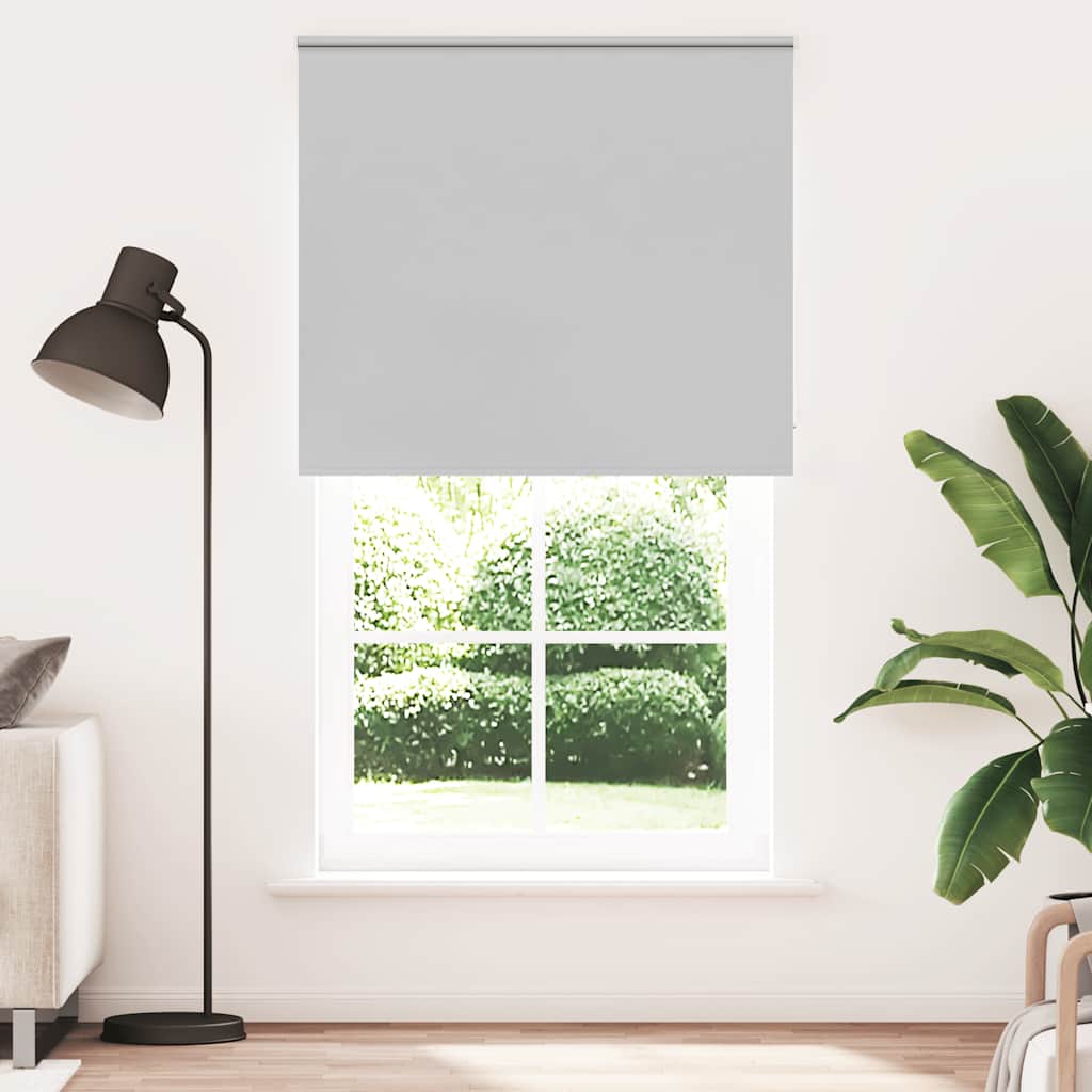 Roller Blind Blackout Light Grey 135x230 cm Fabric Width 131.6 cm Polyester