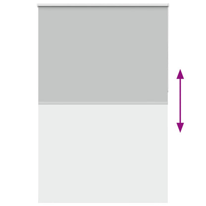 Roller Blind Blackout Light Grey 150x230 cm Fabric Width 146.6 cm Polyester