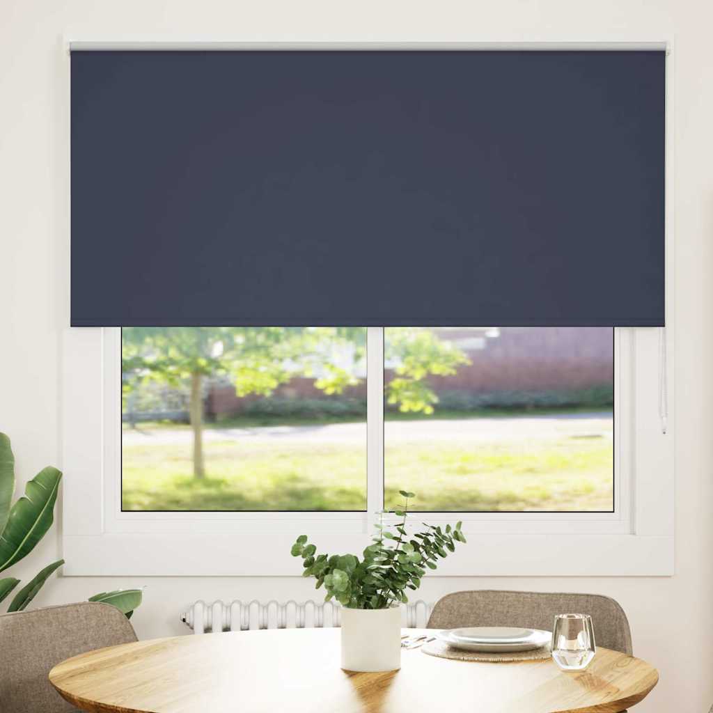 Roller Blind Blackout Marine 160x130 cm Fabric Width 156.6 cm