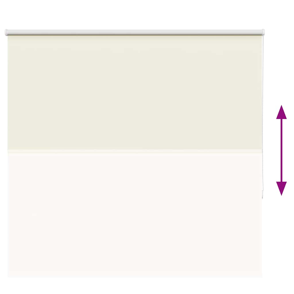 Roller Blind Blackout Off White 160x130 cm Fabric Width 156.6 cm Polyester