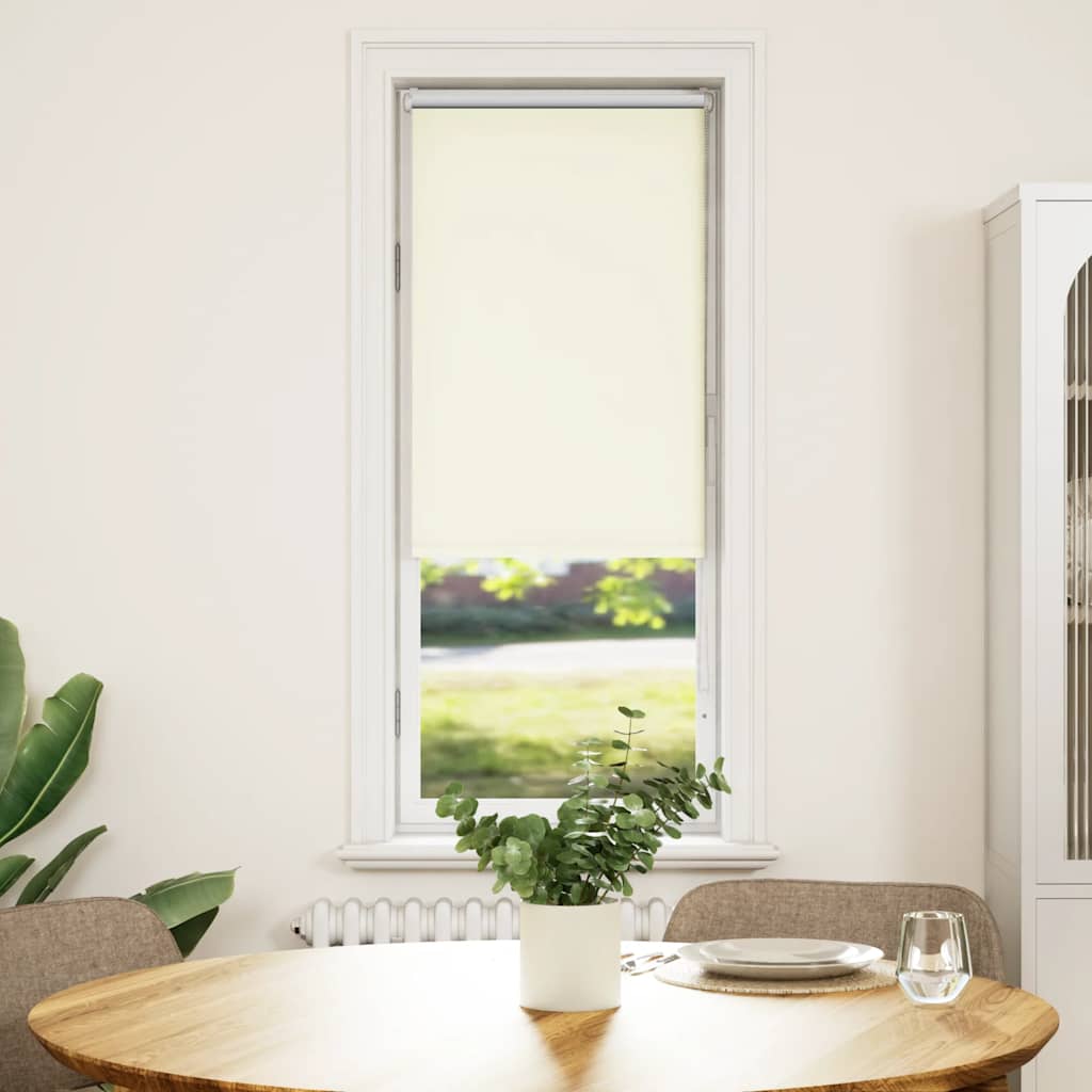 Roller Blind Blackout Off White 45x150 cm Fabric Width 40.7 cm Polyester