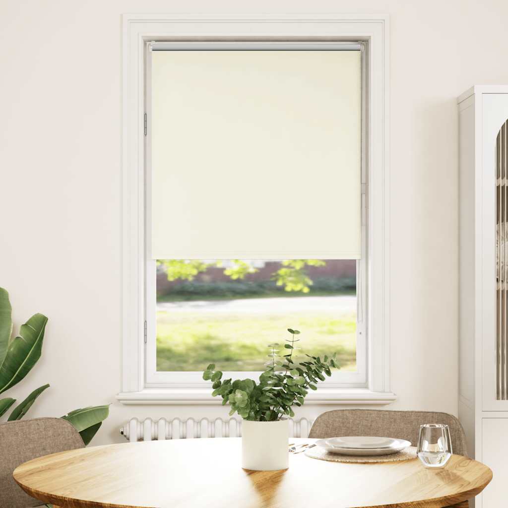Roller Blind Blackout Off White 75x150 cm Fabric Width 70.7 cm Polyester