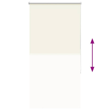 Roller Blind Blackout Off White 80x150 cm Fabric Width 75.7 cm Polyester