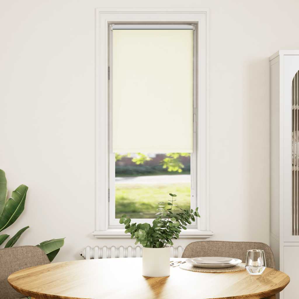 Roller Blind Blackout Off White 55x175 cm Fabric Width 50.7 cm Polyester