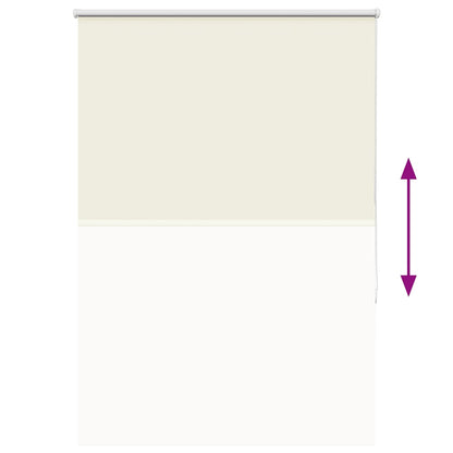 Roller Blind Blackout Off White 100x175 cm Fabric Width 95.7 cm Polyester