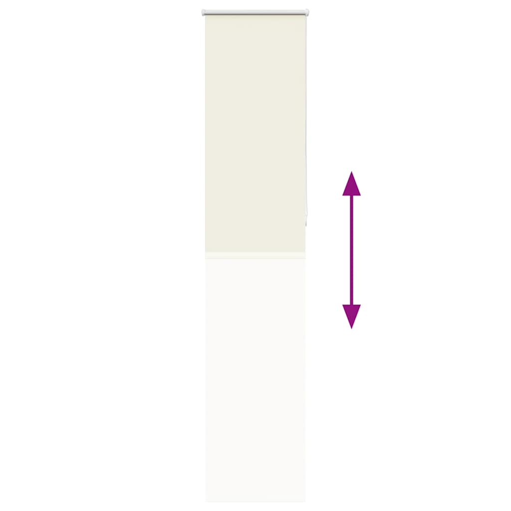 Roller Blind Blackout Off White 50x210 cm Fabric Width 45.7 cm Polyester