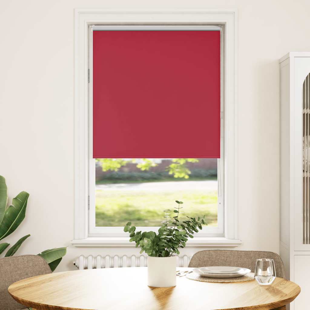 Roller Blind Blackout Red 80x150 cm Fabric Width 75.7 cm Polyester