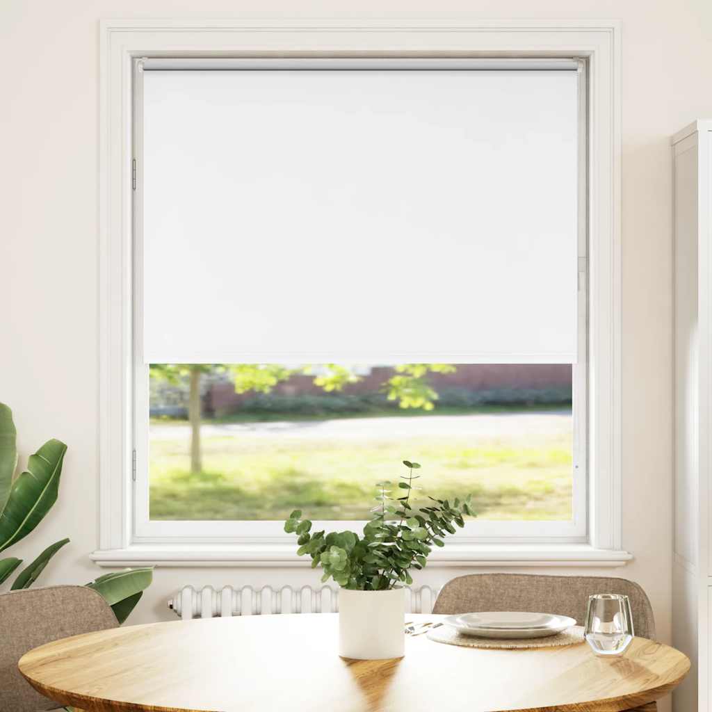 Roller Blind Blackout White 90x150 cm Fabric Width 85.7 cm Polyester