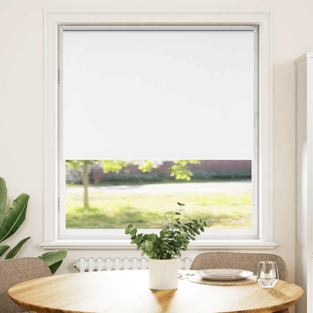Roller Blind Blackout White 95x175 cm Fabric Width 90.7 cm Polyester