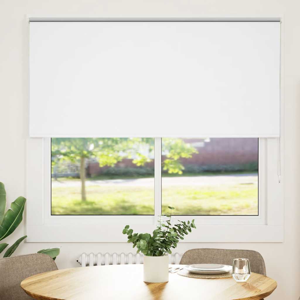 Roller Blind Blackout White 145x175 cm Fabric Width 141.6 cm Polyester