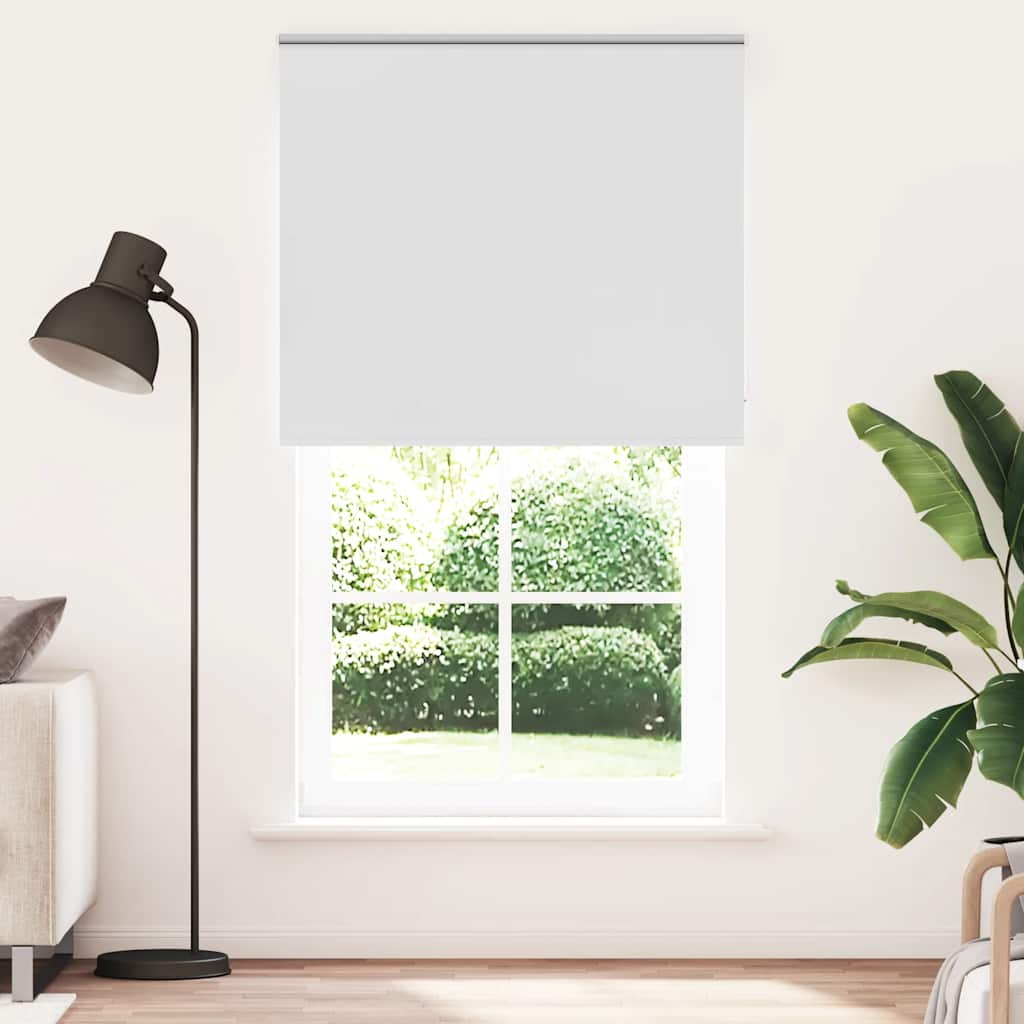 Roller Blind Blackout White 140x210 cm Fabric Width 136.6 cm Polyester