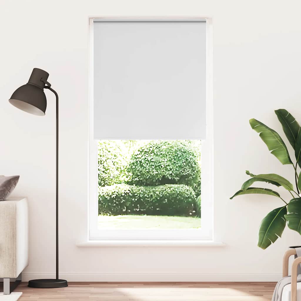 Roller Blind Blackout White 100x230 cm Fabric Width 95.7 cm Polyester