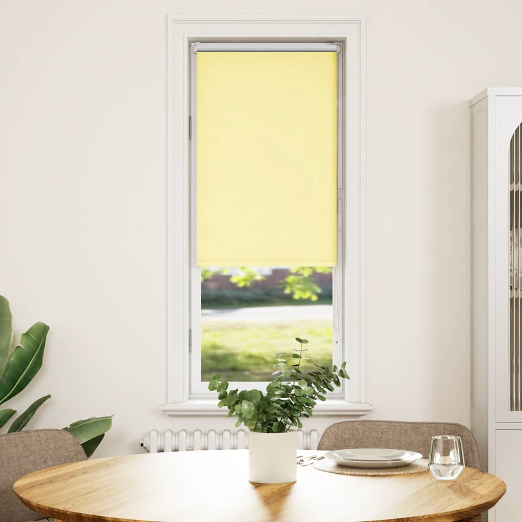 Roller Blind Blackout Yellow 45x130 cm Fabric Width 40.7 cm Polyester