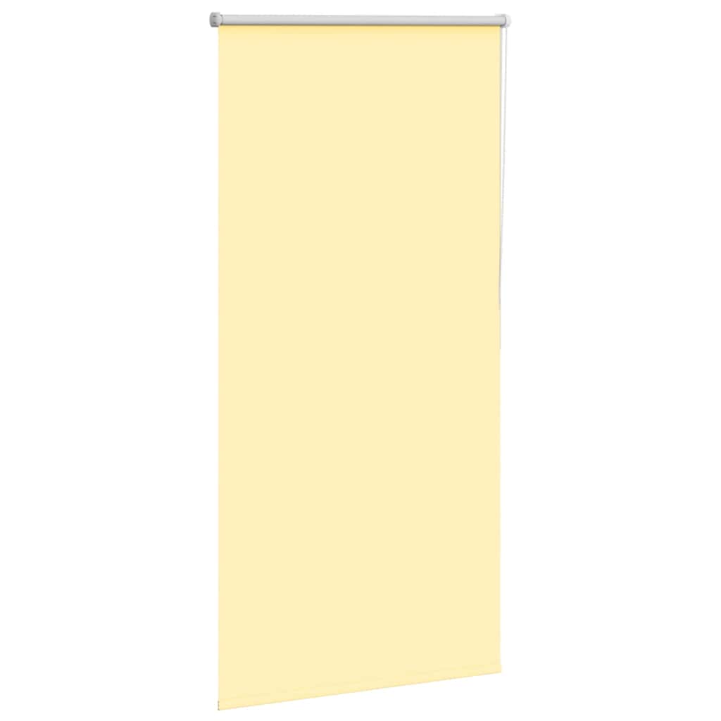 Roller Blind Blackout Yellow 80x130 cm Fabric Width 75.7 cm Polyester