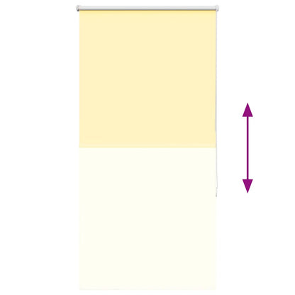 Roller Blind Blackout Yellow 80x130 cm Fabric Width 75.7 cm Polyester