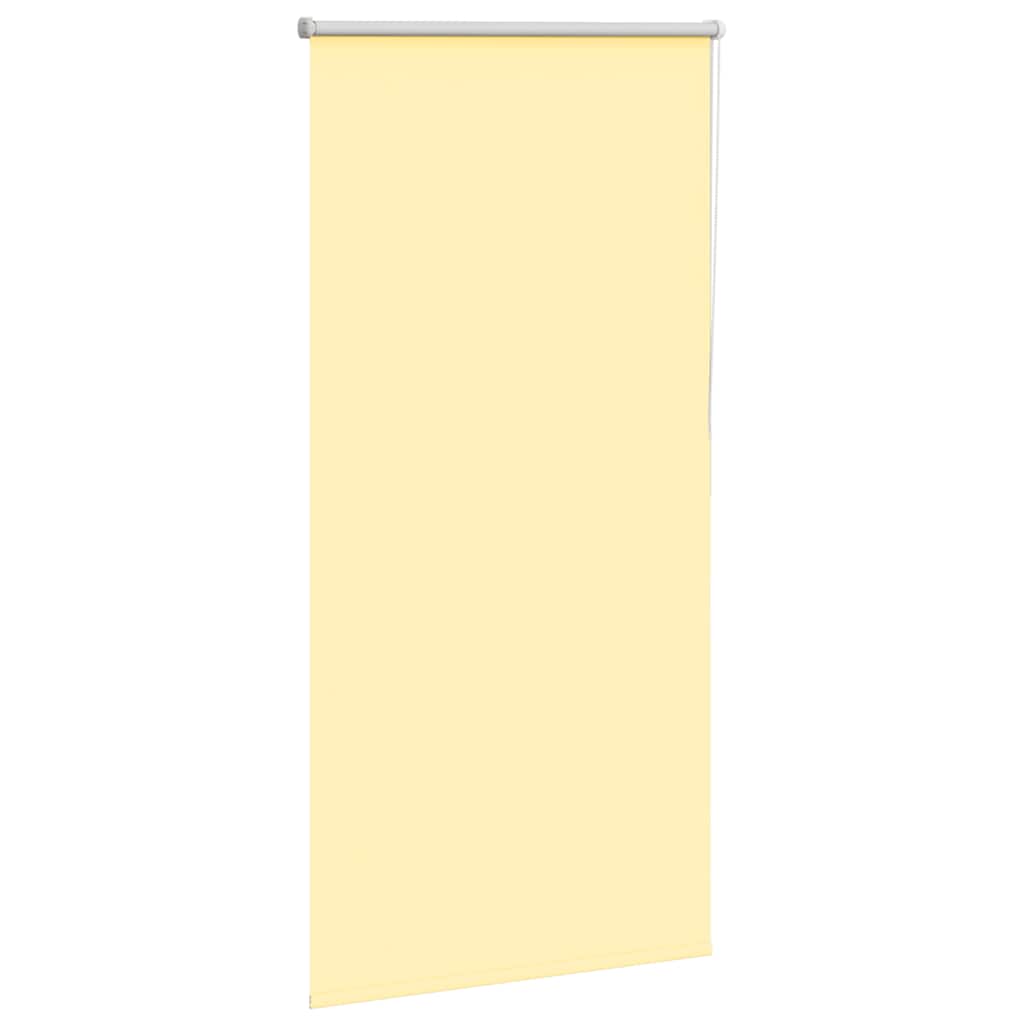 Roller Blind Blackout Yellow 85x130 cm Fabric Width 80.7 cm Polyester