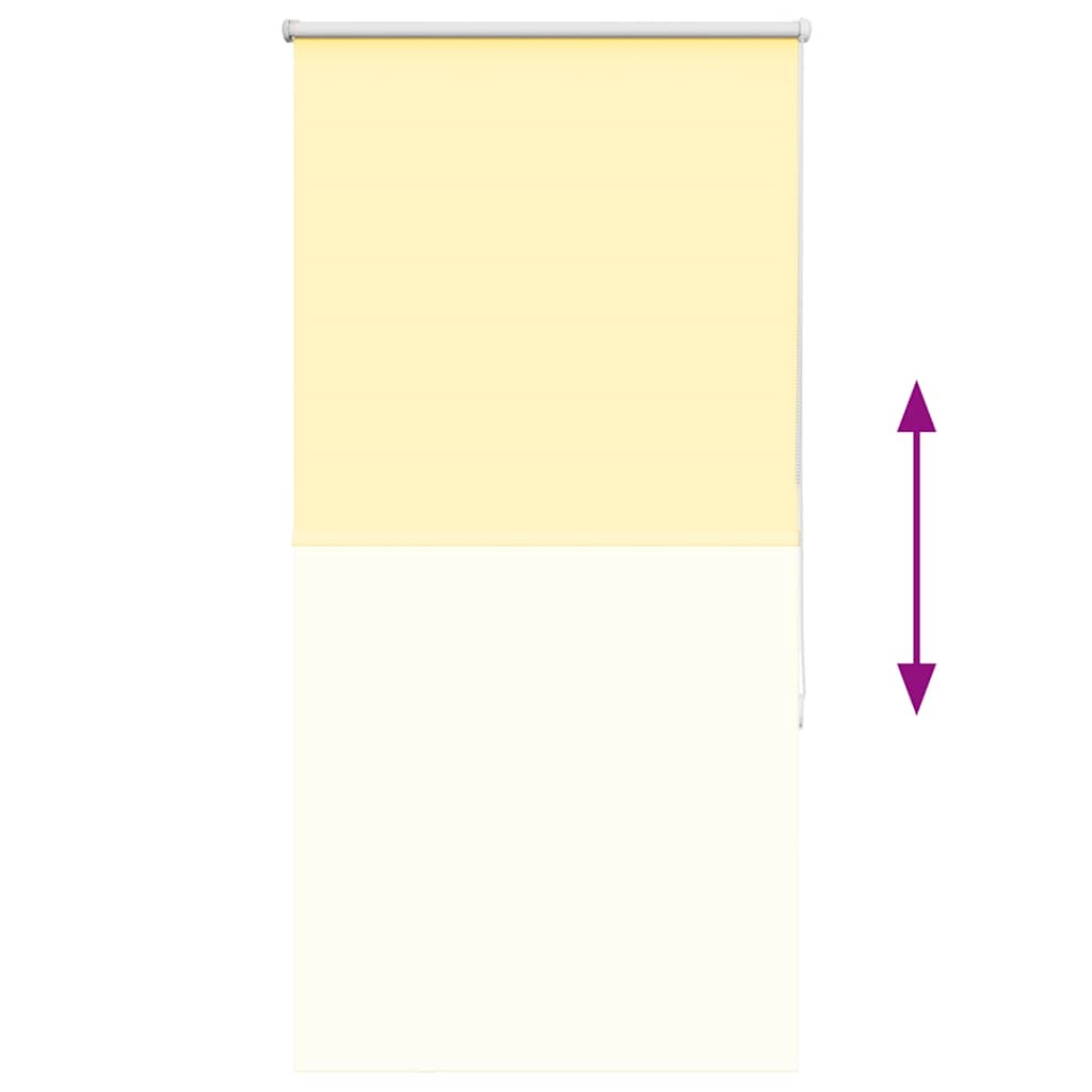 Roller Blind Blackout Yellow 85x130 cm Fabric Width 80.7 cm Polyester