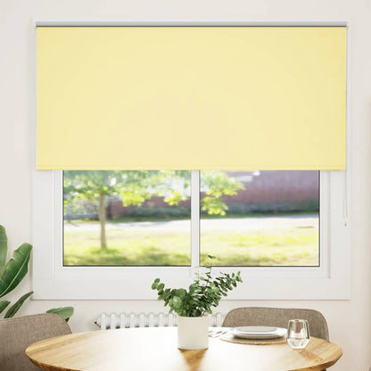 Roller Blind Blackout Yellow 150x130 cm Fabric Width 146.6 cm Polyester