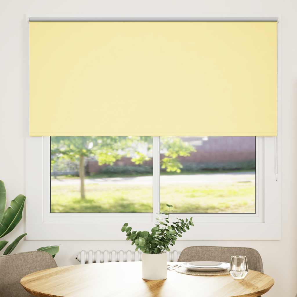 Roller Blind Blackout Yellow 165x130 cm Fabric Width 161.6 cm Polyester