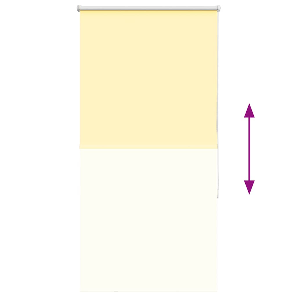 Roller Blind Blackout Yellow 75x150 cm Fabric Width 70.7 cm Polyester