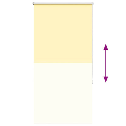 Roller Blind Blackout Yellow 75x150 cm Fabric Width 70.7 cm Polyester