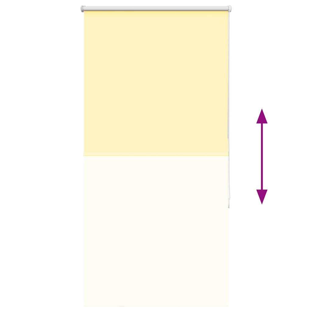 Roller Blind Blackout Yellow 85x150 cm Fabric Width 80.7 cm Polyester