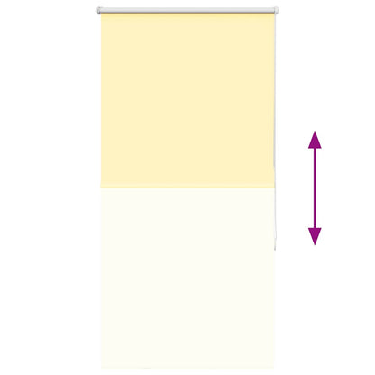 Roller Blind Blackout Yellow 85x150 cm Fabric Width 80.7 cm Polyester