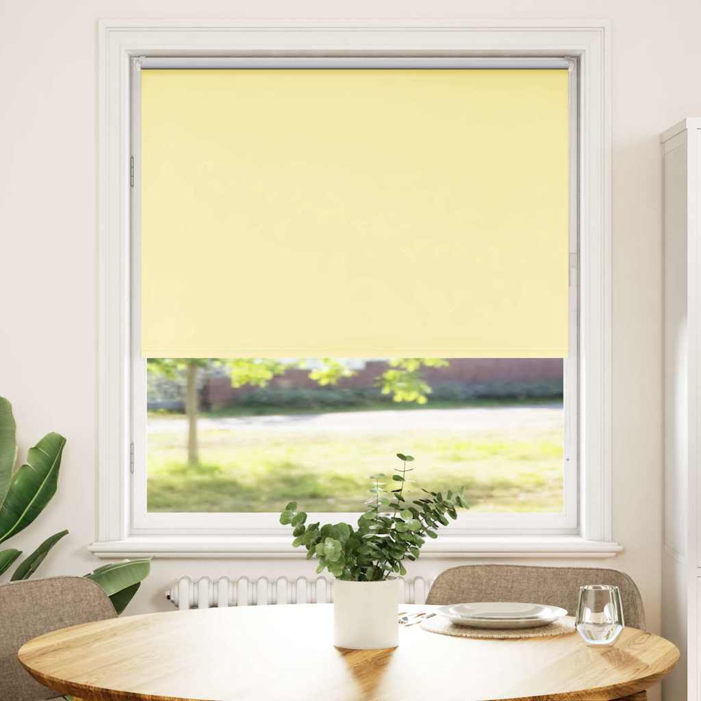 Roller Blind Blackout Yellow 105x150 cm Fabric Width 100.7 cm Polyester