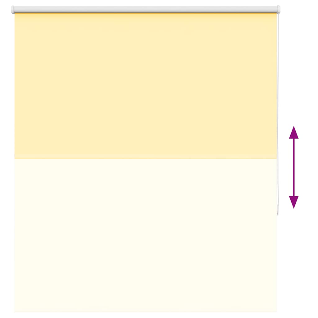 Roller Blind Blackout Yellow 135x150 cm Fabric Width 131.6 cm Polyester