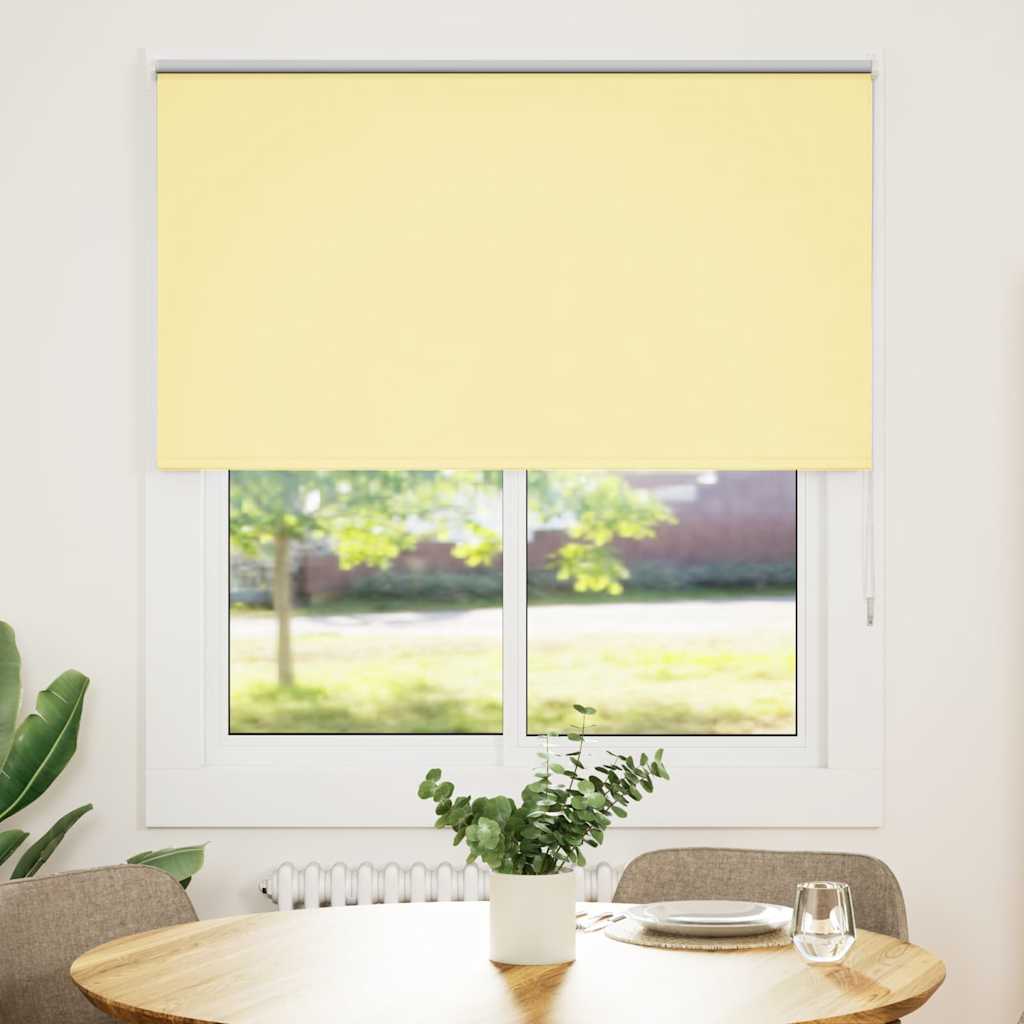 Roller Blind Blackout Yellow 140x150 cm Fabric Width 136.6 cm Polyester