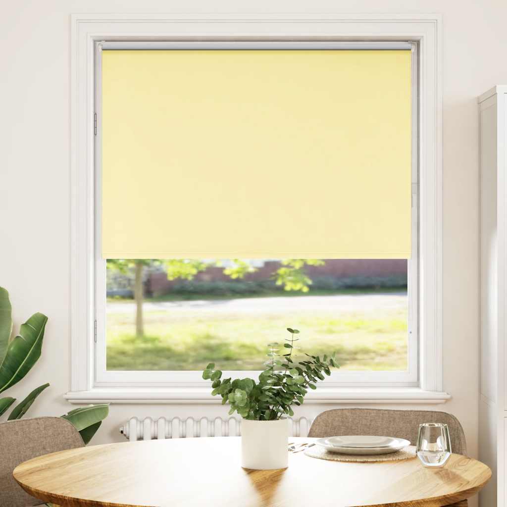 Roller Blind Blackout Yellow 90x175 cm Fabric Width 85.7 cm Polyester