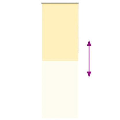 Roller Blind Blackout Yellow 65x210 cm Fabric Width 60.7 cm Polyester