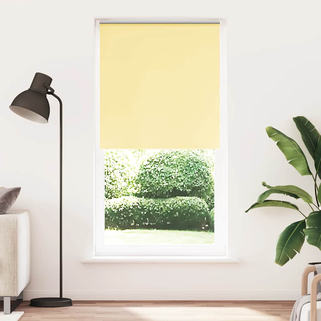 Roller Blind Blackout Yellow 95x210 cm Fabric Width 90.7 cm Polyester