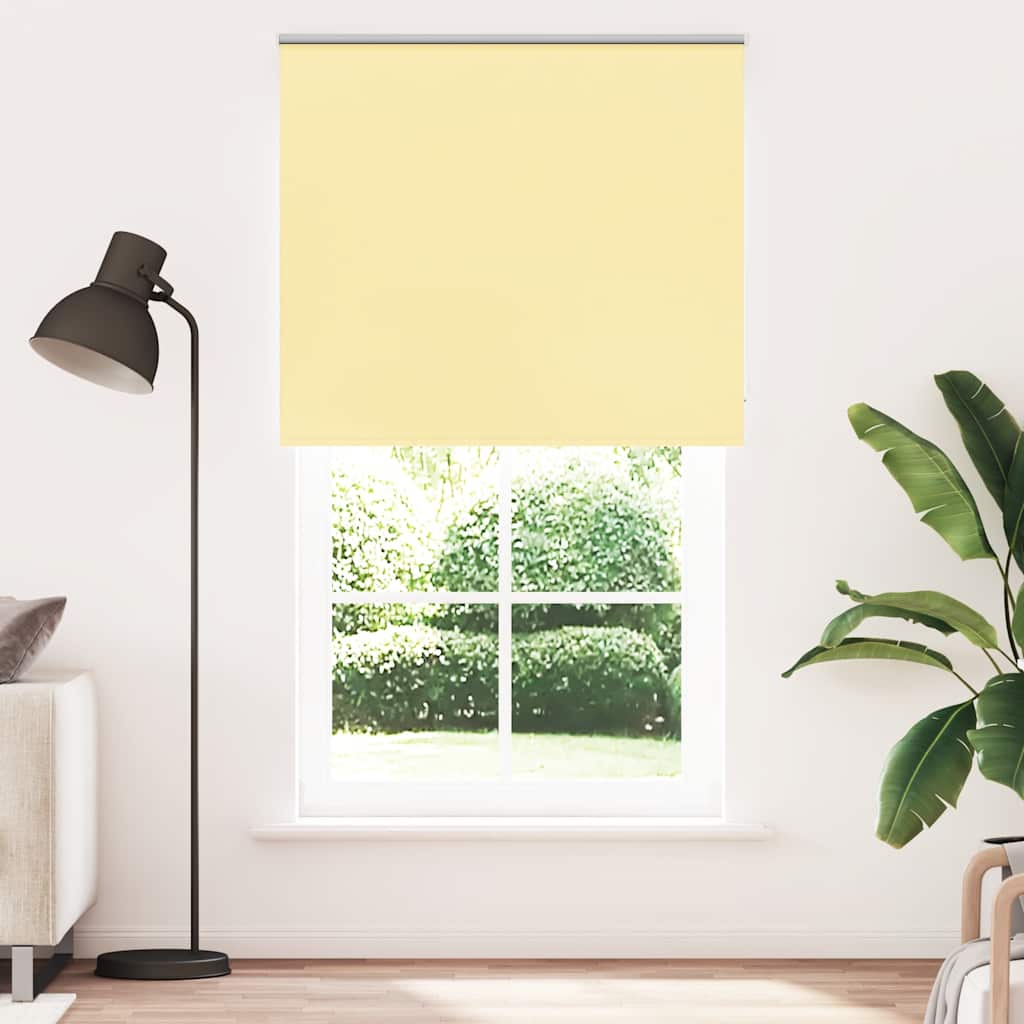 Roller Blind Blackout Yellow 125x210 cm Fabric Width 121.6 cm Polyester