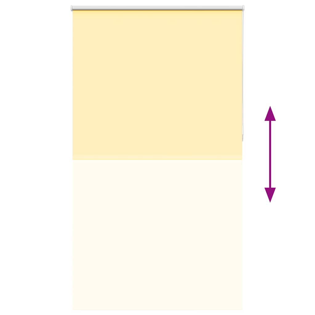 Roller Blind Blackout Yellow 125x210 cm Fabric Width 121.6 cm Polyester